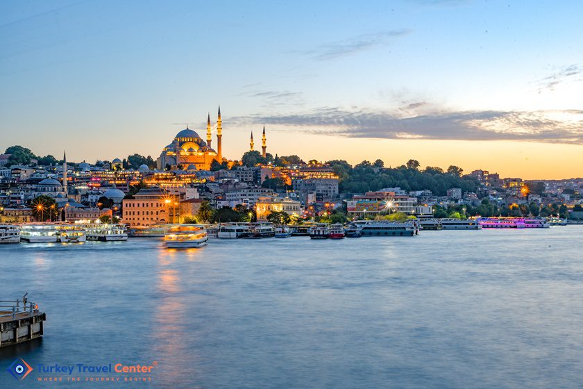 The Suleymaniye Mosque Fatih in Istanbul captured from the sea