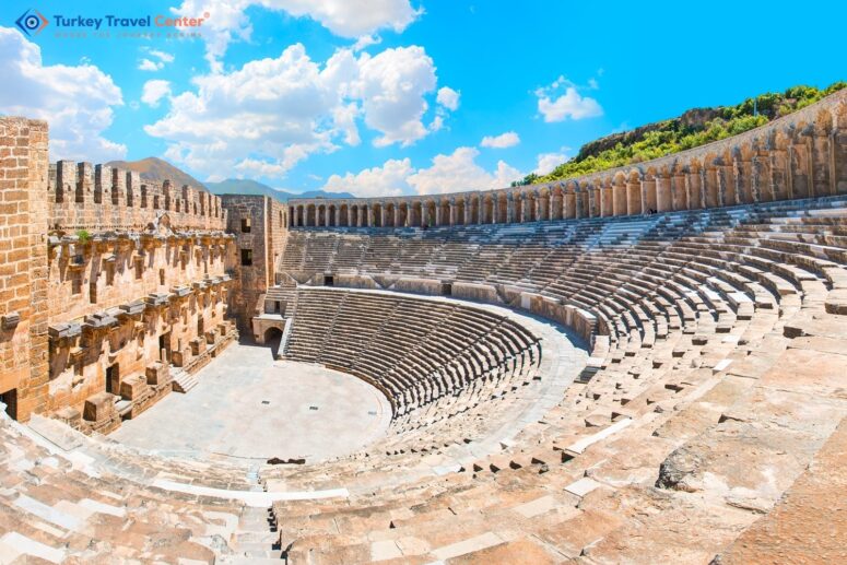 Echoes of History: Aspendos Amphitheater in Antalya, Turkey.