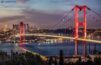 Bosphorus bridge in Istanbul Turkey - connecting Asia and Europe