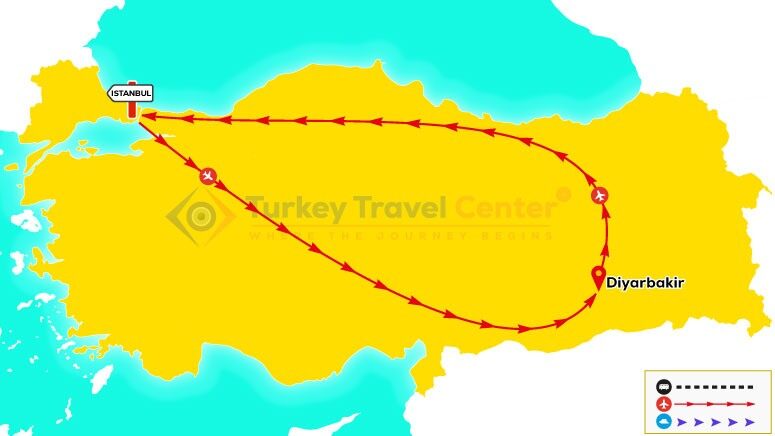 Diyarbakir Tour Map