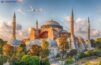 Hagia Sophia in Istanbul, Turkey - Basking in a Splendid Sunny View.
