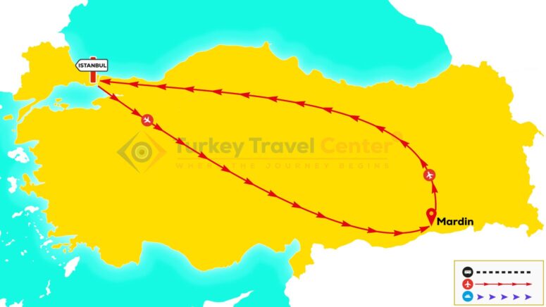 Mardin Tour Route Map