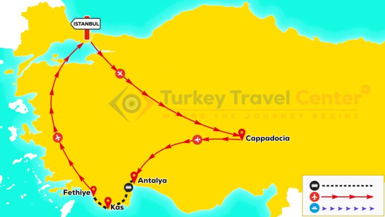 "Captivating Turkish Romance Tour" - Embark on the Journey with a Route Map.