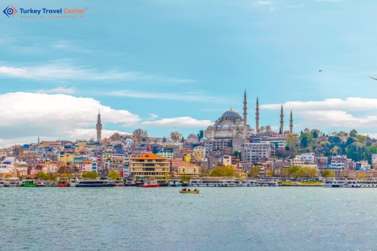 Golden Horn against Galata tower, Istanbul, Turkey