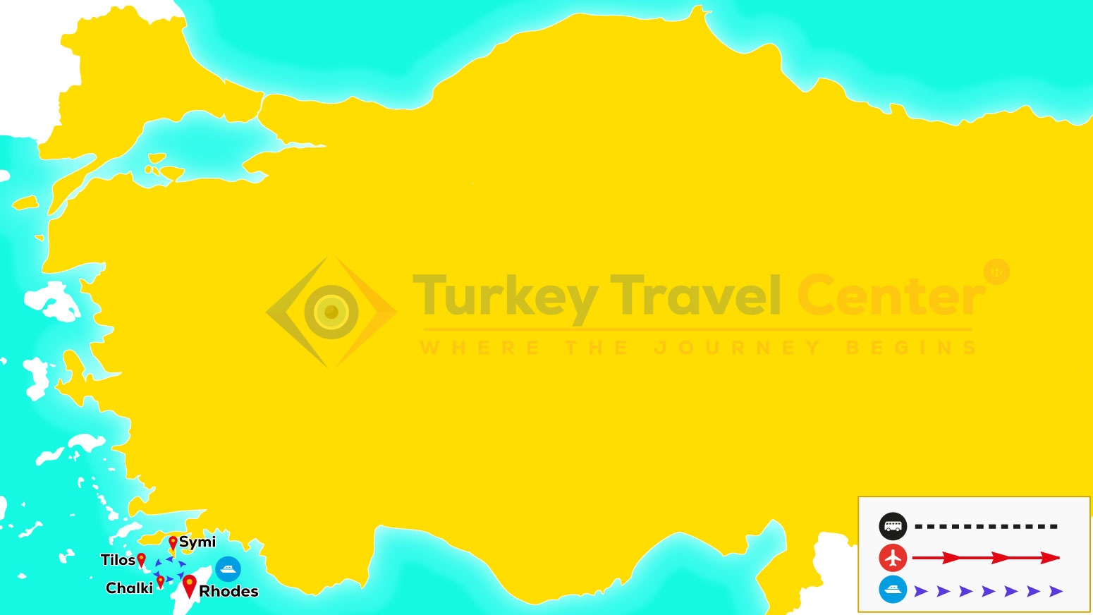 Greece - Rhodes - Rhodes Blue Cruise - Explore the Route with a Map.
