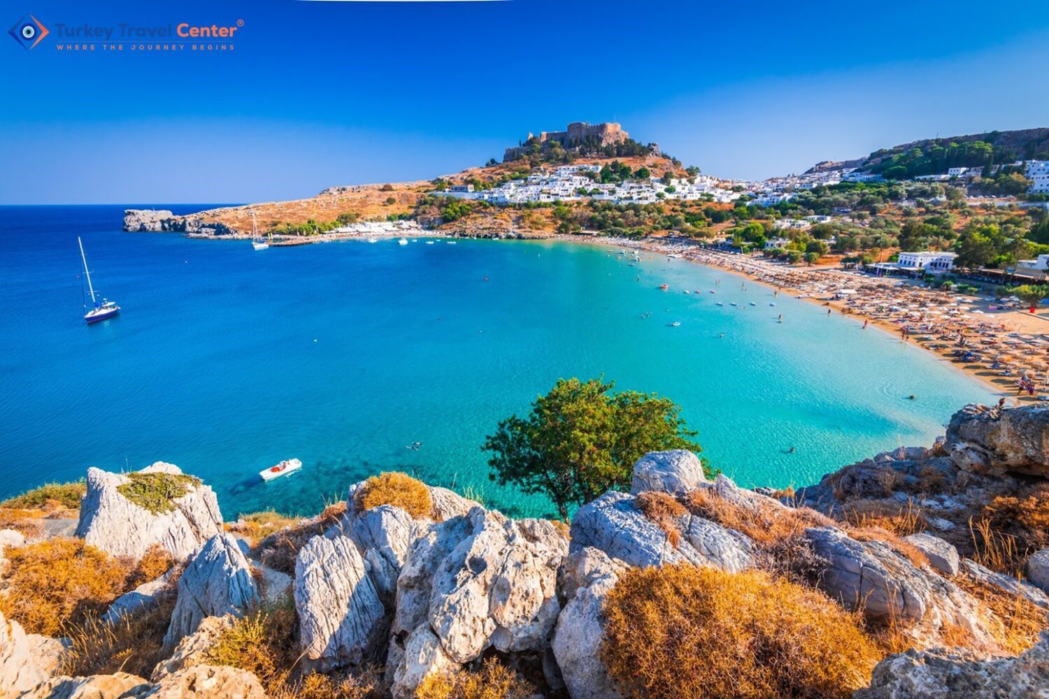 Lindos, Acropolis in Rhodes, Greece