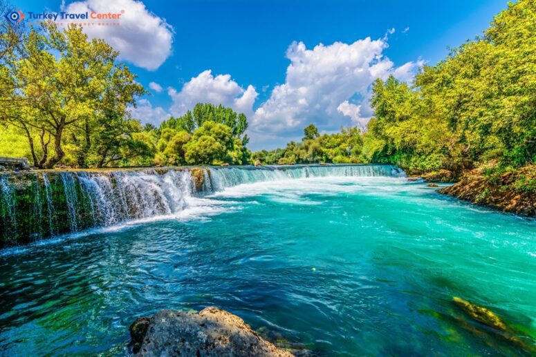 Manavgat Waterfall in Turkey. It is very popular tourist attract